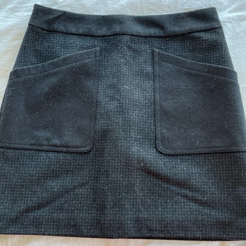 J. Crew black and gray wool pencil skirt